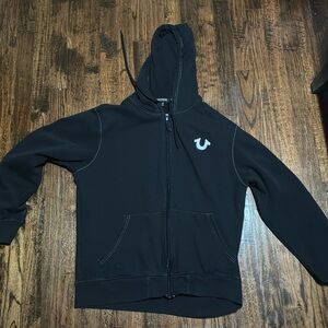 Large black true religion swetter